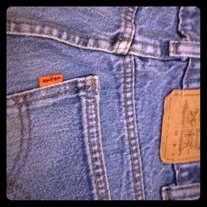vintage Levi's cut offs- high waist- measurements!
